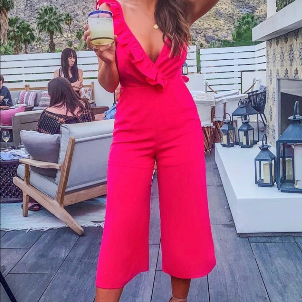 Pink lily jumpsuit